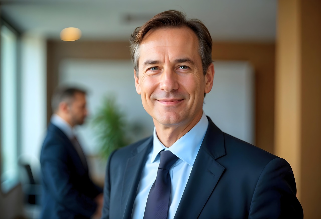 これから交渉に向かう営業マン